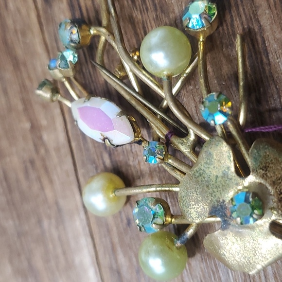 B822 vintage austria brooch aurora borealis - Picture 3 of 4